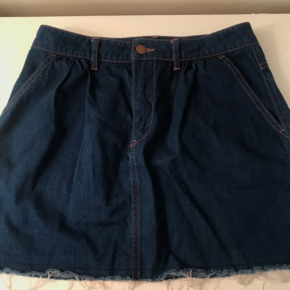 Blue Denim Mini Skirt